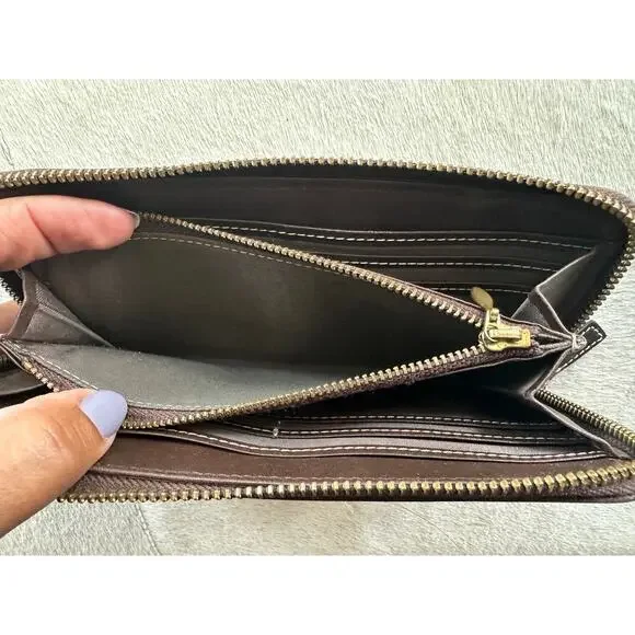 Burberry Blue Label Plaid Zip Around Long Wallet - Picture 9 of 13